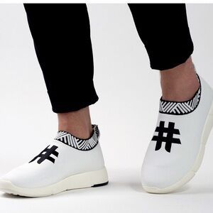 RENS Original Waterproof Coffee Sneakers Rebel White/Blk Men 9, Women 10  NWT